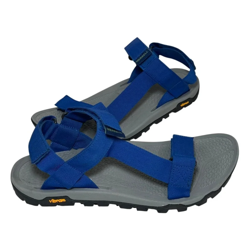 Merrell Men's Breakwater Strap Sport Sandal Blue Nylon‎ size 8 New
